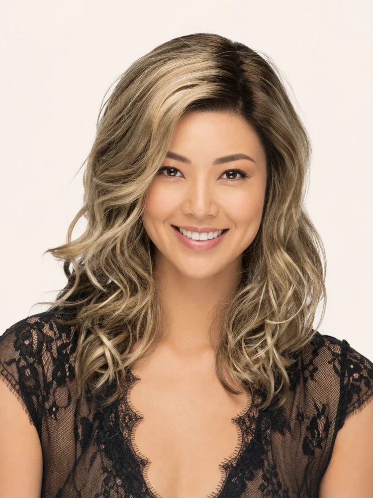 Estetica Alden | Synthetic Lace Front Wig (Mono Top) — product style image