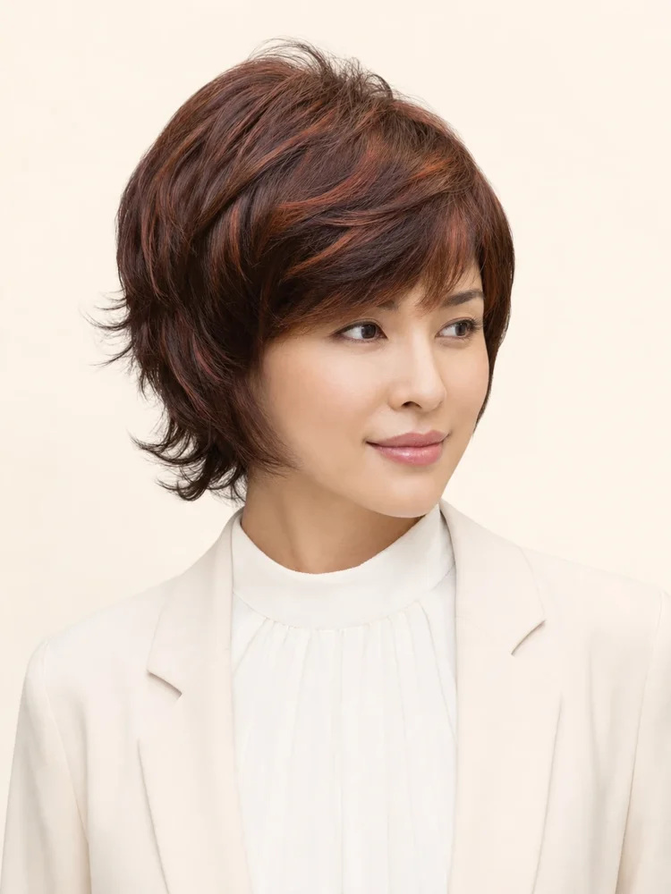Noriko Stacie | Synthetic Wig (Mono Top) — product style image