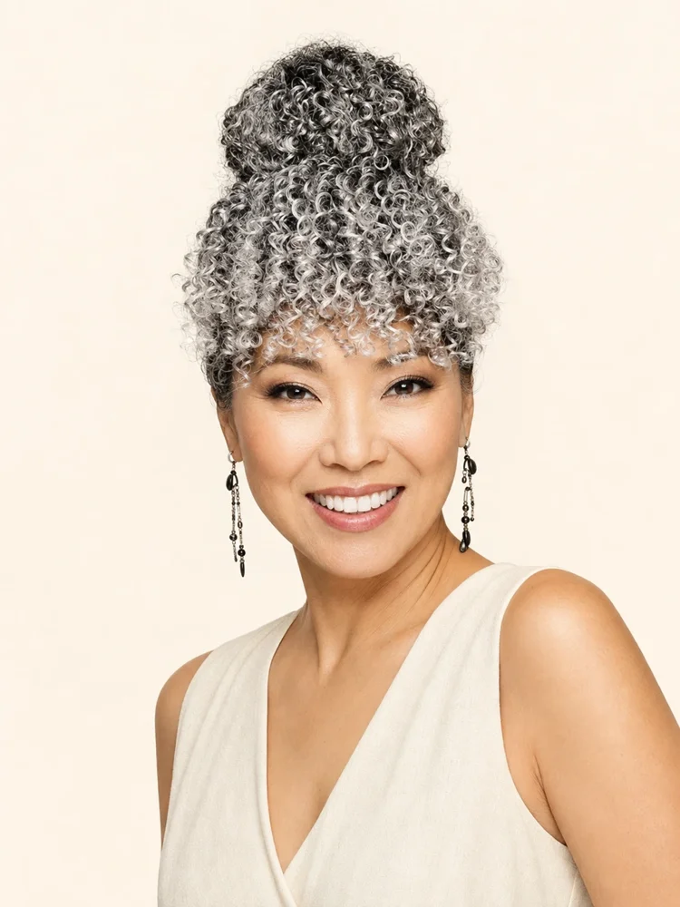 Kim Kimble Bombshell Bun & Bangs | Synthetic Hairpiece|假髮選款展示