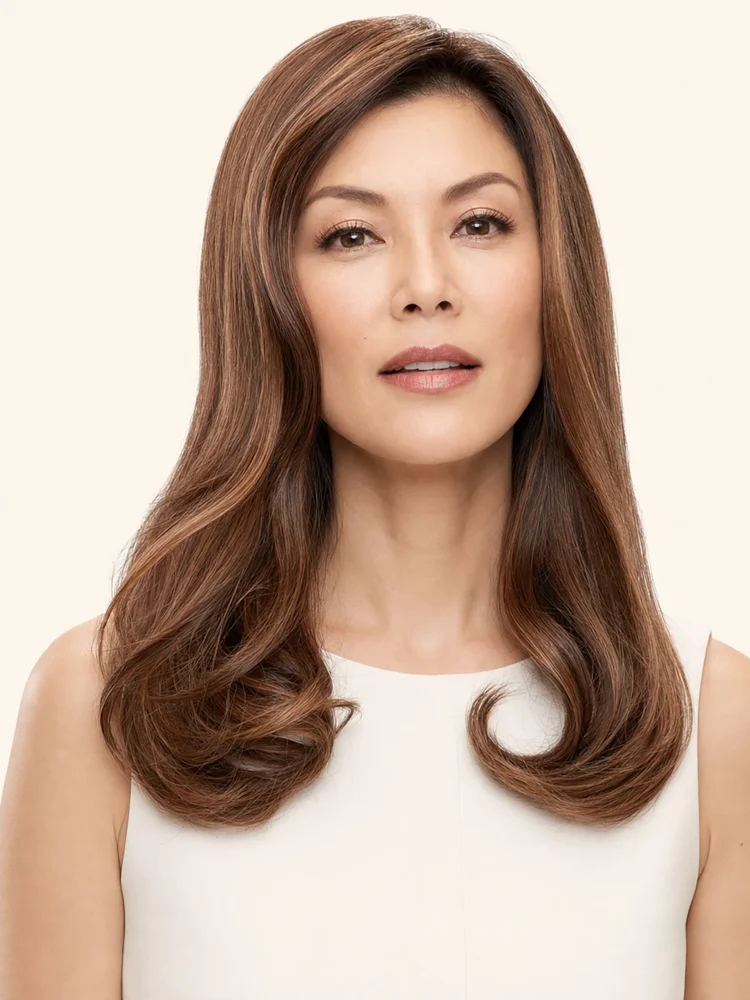 Jon Renau Top Form French 18" | Remy Human Hair Topper (Mono Top) — product style image