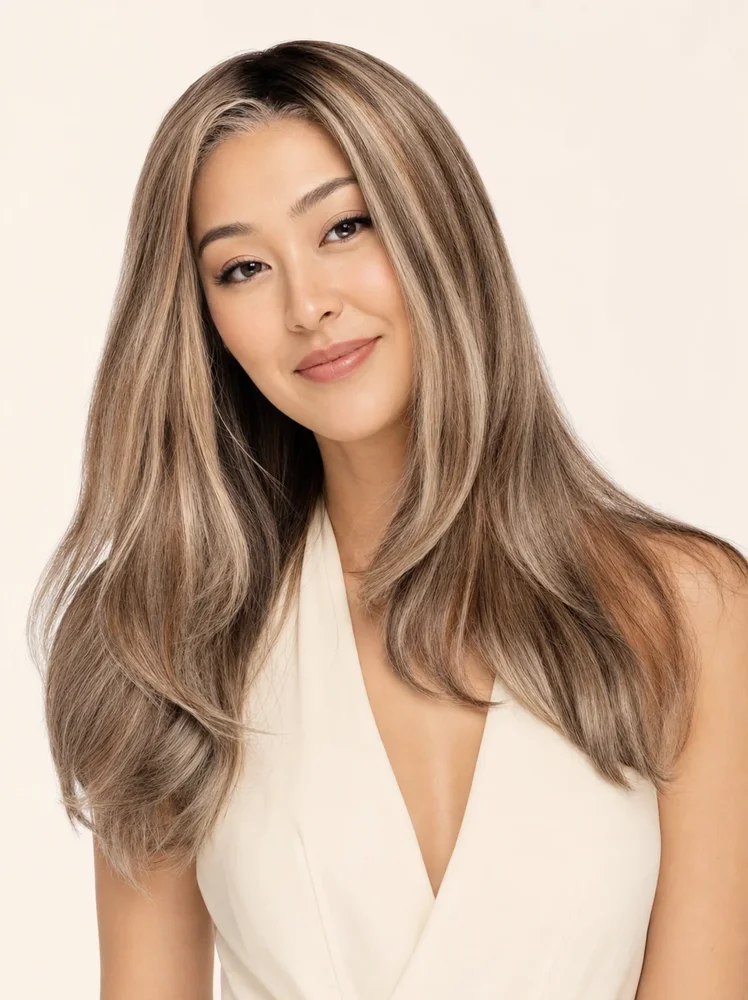 TressAllure Dynamic | Human Hair Lace Front Wig (Hand-Tied) — product style image