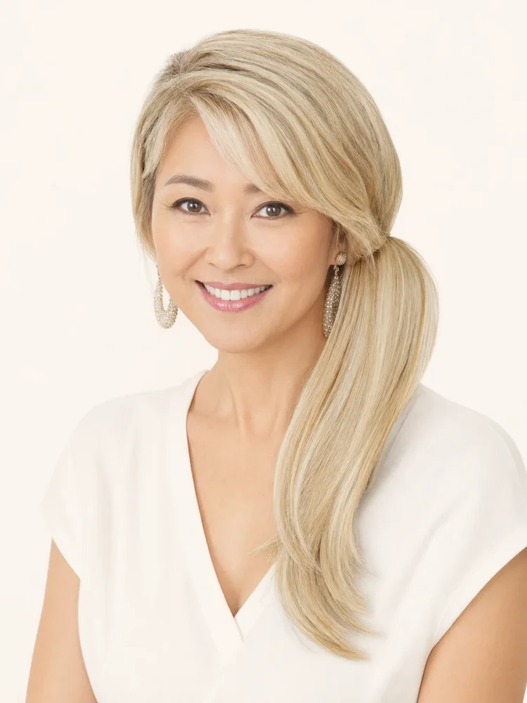 Christie Brinkley Clip In Pony | HF Synthetic Ponytail (Clip In) — product style image