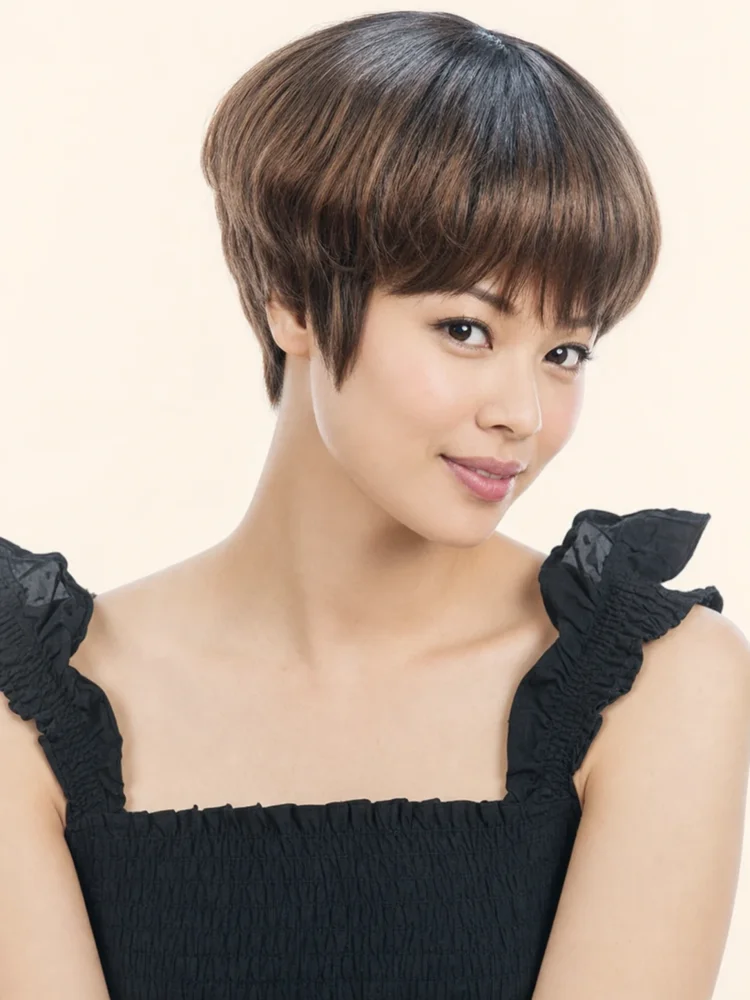 Motown Tress H-6218 Acorn | Human Hair Wig (Mono Part) | DISCONTINUED|假髮選款展示