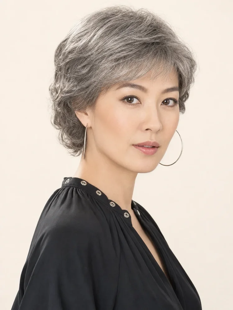 Ellen Wille Top Mono | Synthetic Hair Topper (Mono Base) — product style image
