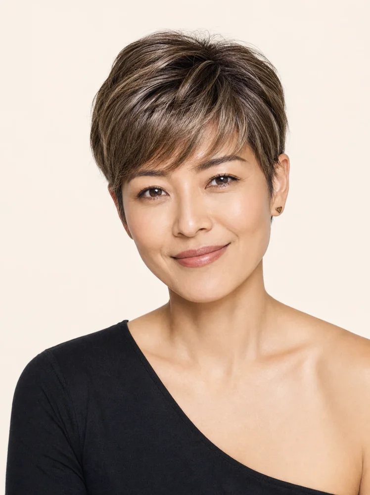 Hairdo Crop Cut Topper | Synthetic Hair Topper (Mono Part)|假髮選款展示