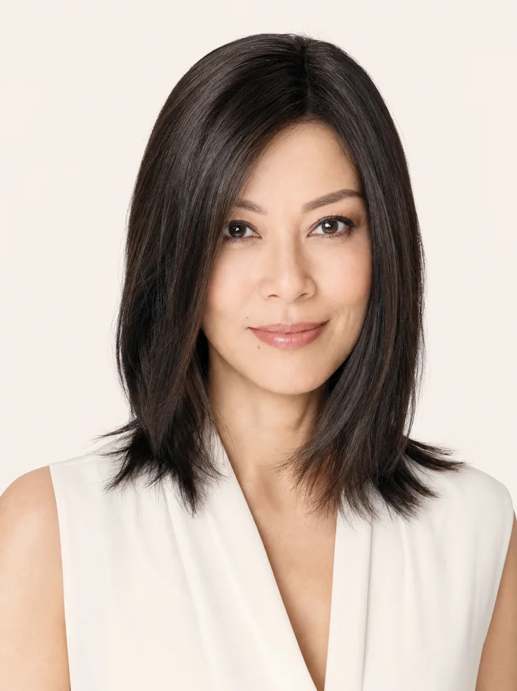 Jon Renau Top Coverage 12" | Lace Front Synthetic Hair Topper (Mono Top) — product style image