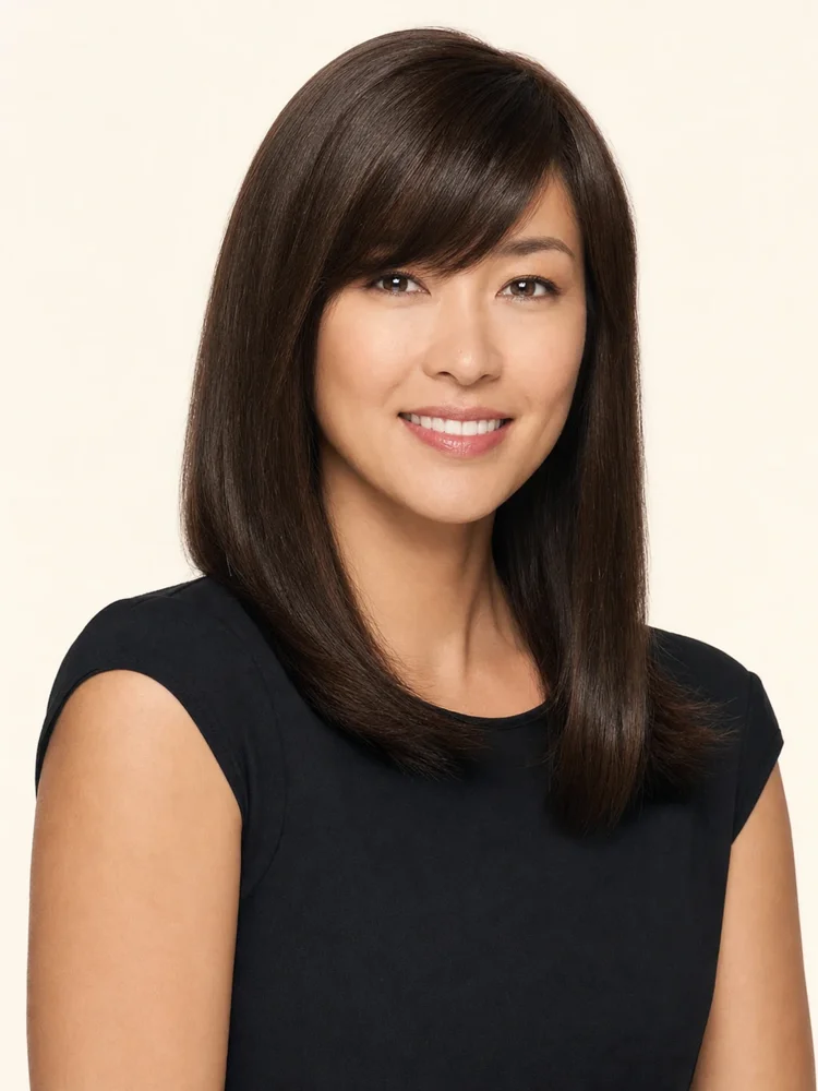 Hairdo HD SIDE FRINGE TOPPER | Synthetic Hair Topper (Mono Part) — product style image