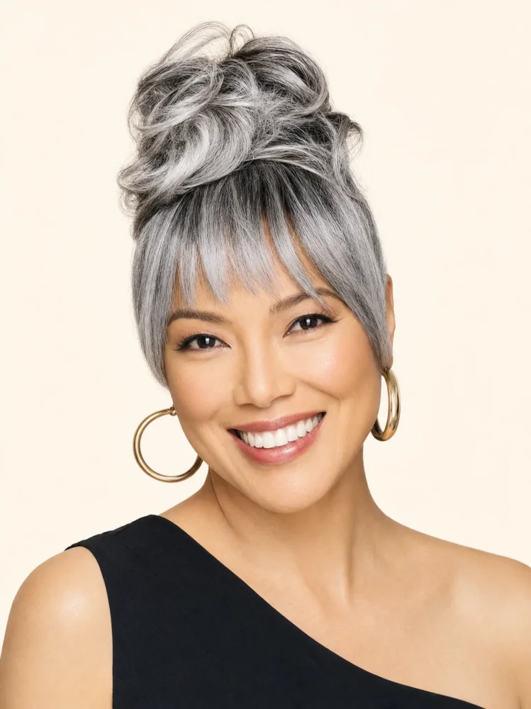 Kim Kimble Sleek Style Bun & Bangs | Synthetic Hairpiece｜假髮選款展示