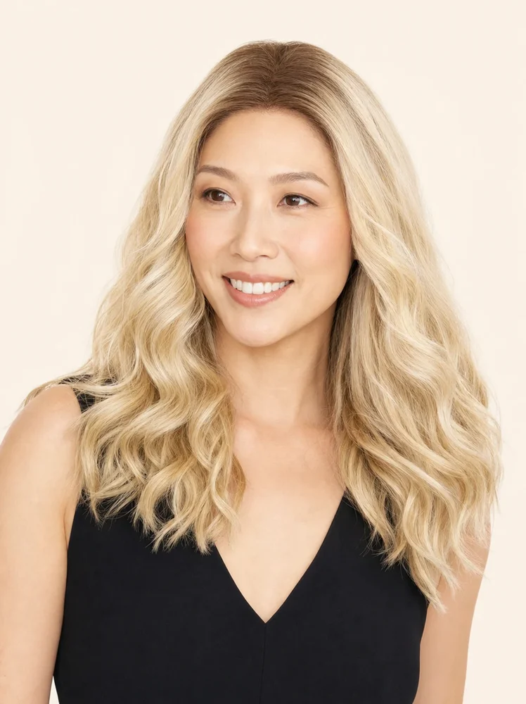 Jon Renau Top Trend Lace Wavy 18” | Synthetic Lace Front Hair Topper (Mono Top)|假髮選款展示