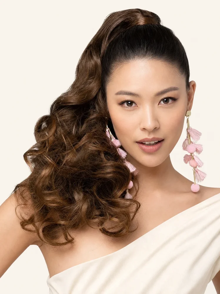 TressAllure 22” Pony Fall Extension | Synthetic Hair Piece (Clip In) — product style image