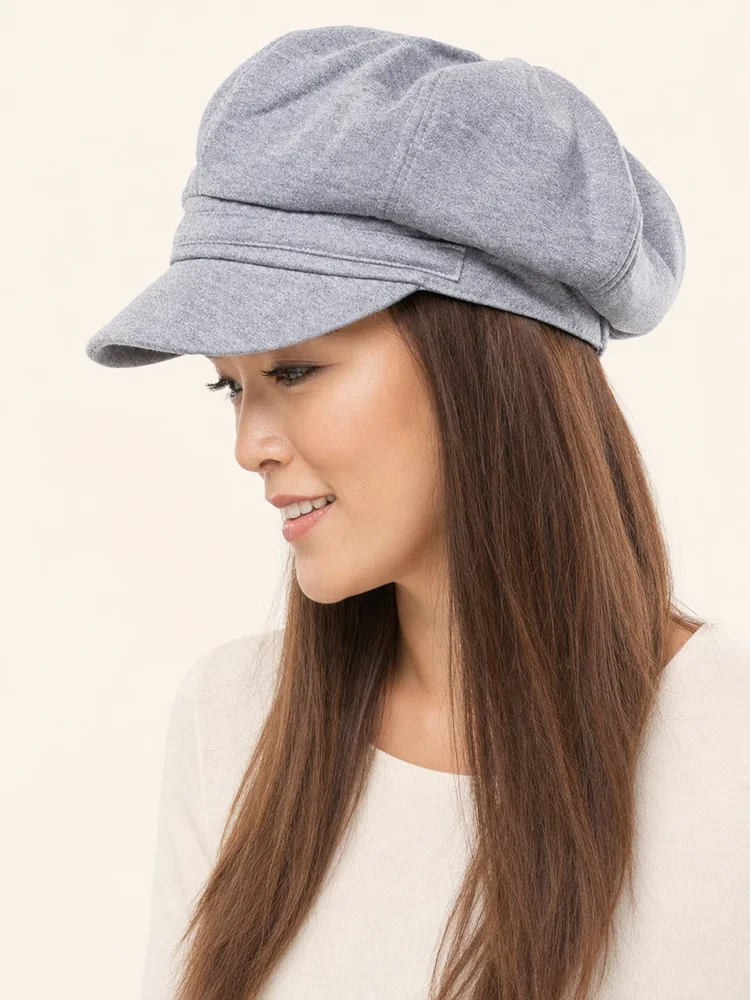 Jon Renau Fleece Newsboy Cap — product style image