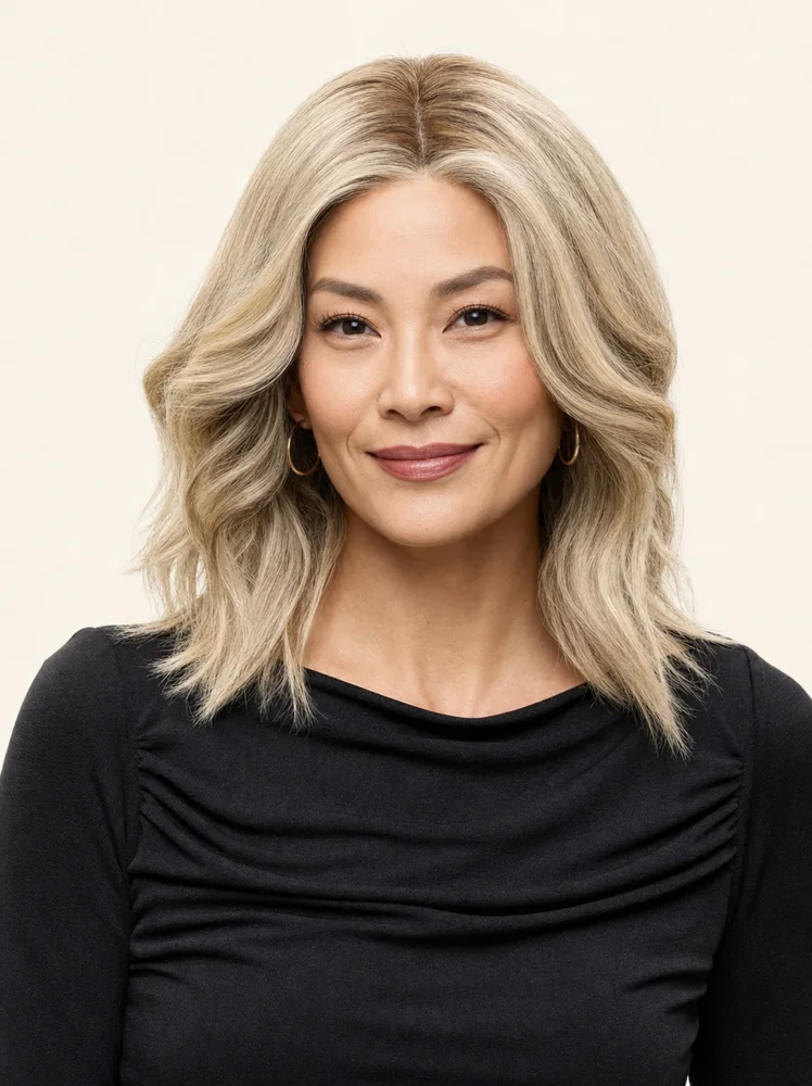 Jon Renau Carrie Large | Human Hair Lace Front Wig (Mono Top) — product style image