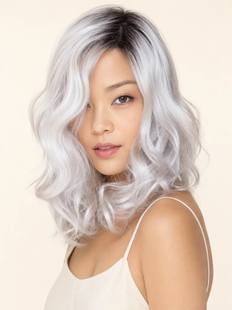 Noriko Tessa | Synthetic Wig (Mono Part) — product style image