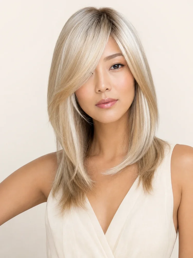 Noriko Milan Gradient | Synthetic Hair Topper (Full Mono) — product style image