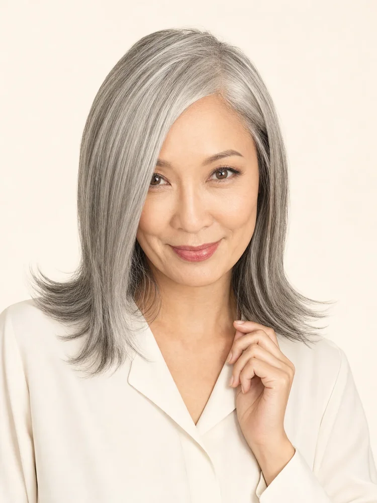 Noriko Harlee | Synthetic Lace Front Wig (Mono Part) — product style image