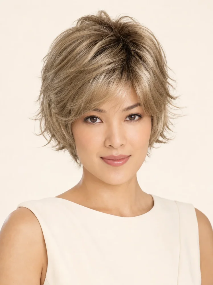 Noriko Sky PM | Short Synthetic Wig (Partial Mono) | DISCONTINUED|假髮選款展示