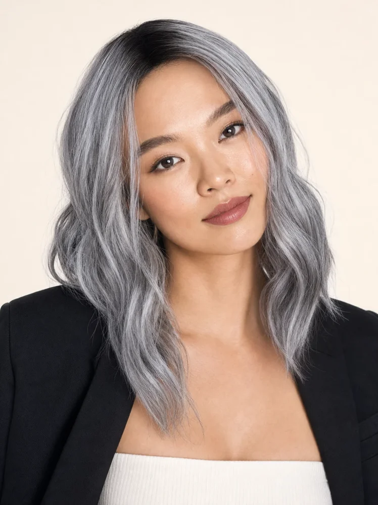 Rene of Paris High Heat Mid Wavy Topper | Synthetic Hair Topper (Lace Part) — product style image