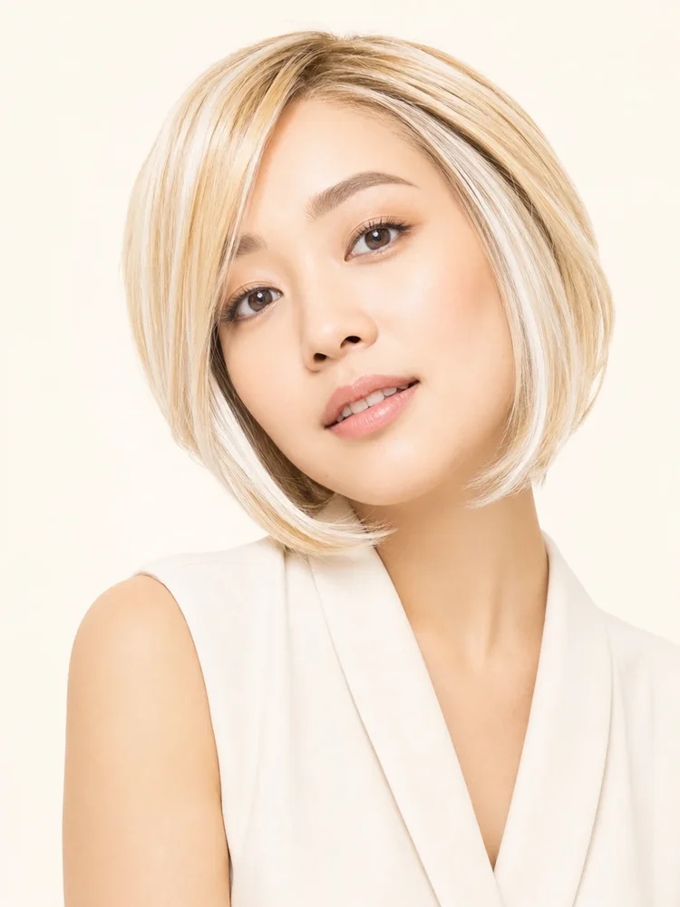 TressAllure Smooth Cut Bob | Synthetic Lace Front Wig (Mono Top)|假髮選款展示