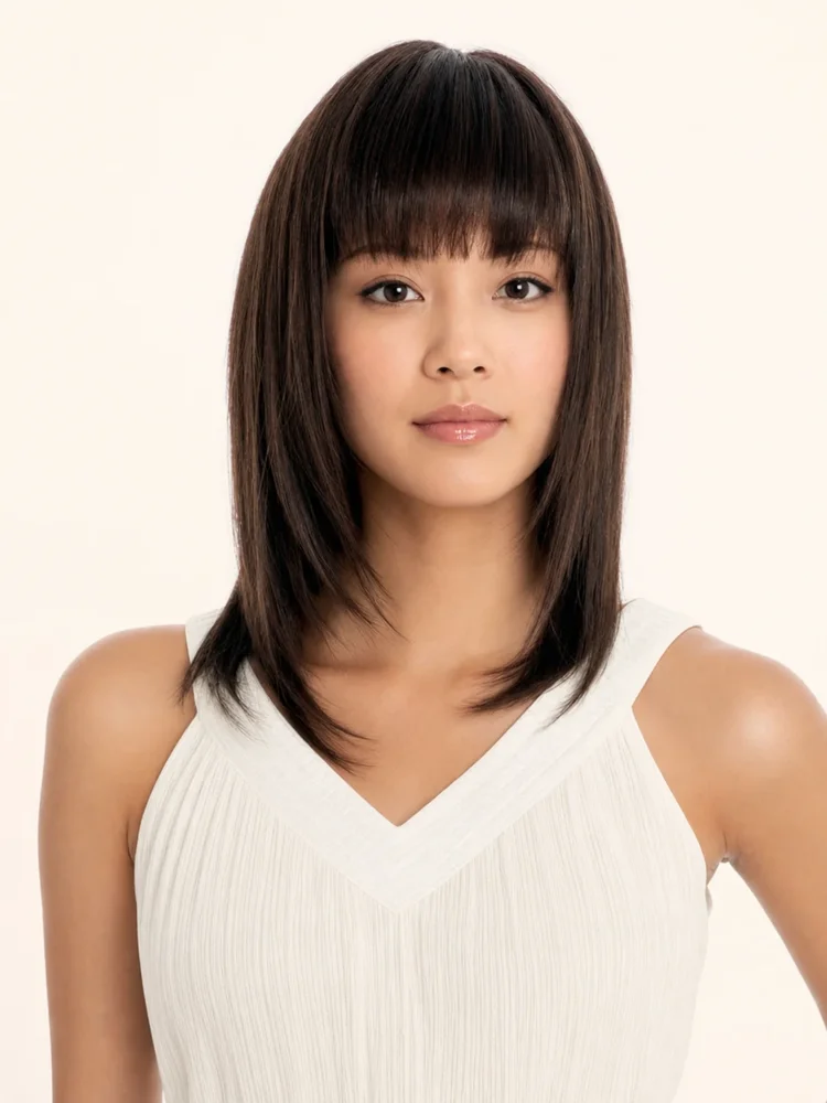 Vivica Fox H-202 | Human Hair Wig (Center Skin Part) | DISCONTINUED|假髮選款展示